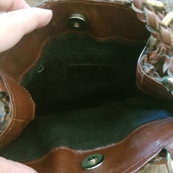 L.J.S. Collection Suede and Leather Crossbody Purse - Picture 6 of 6